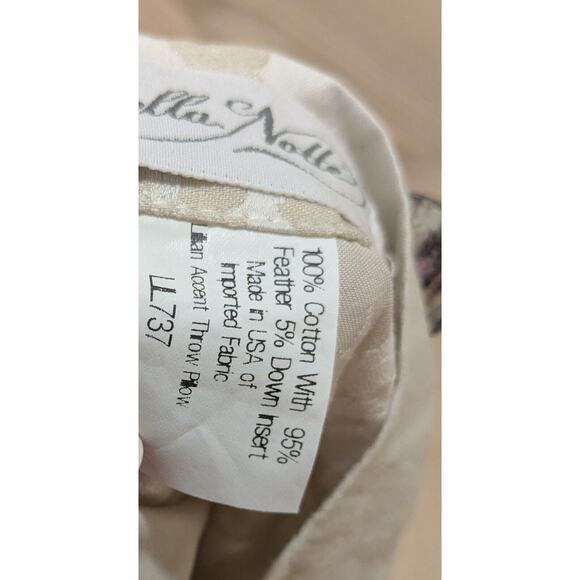 Bella‎ Notte Lillian accent throw pillow ruffled flange Winter White New - Picture 5 of 8